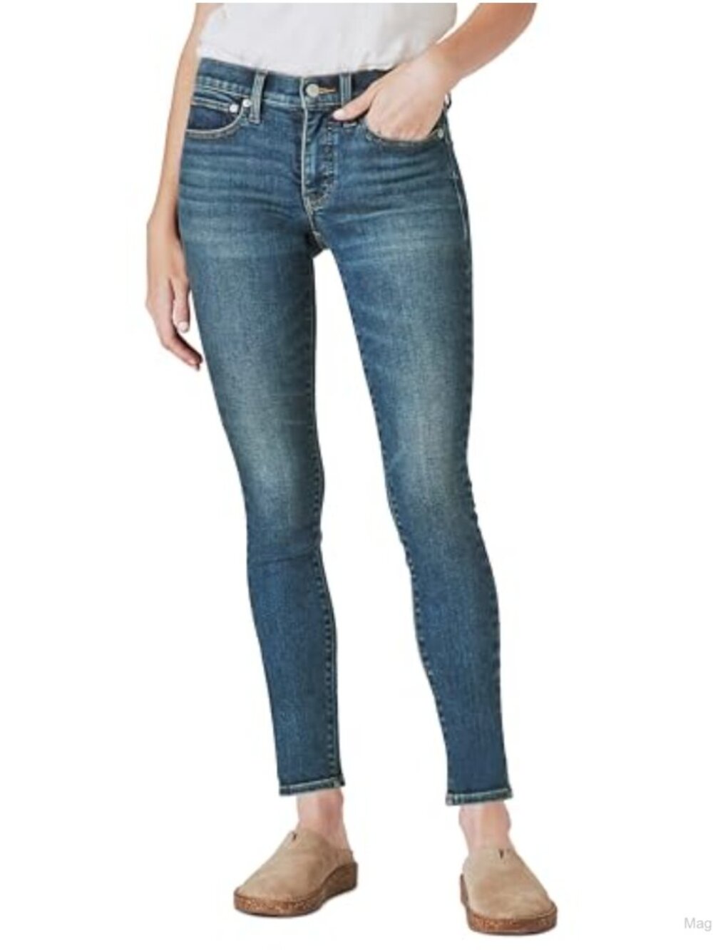 Women's Skinny Jeans Mid Rise Stretch Denim 27in Inseam